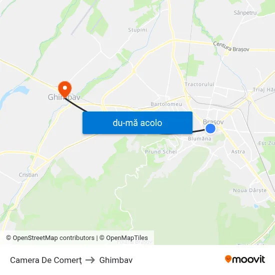 Harta de Camera De Comerţ către Ghimbav