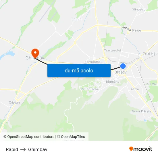 Harta de Rapid către Ghimbav