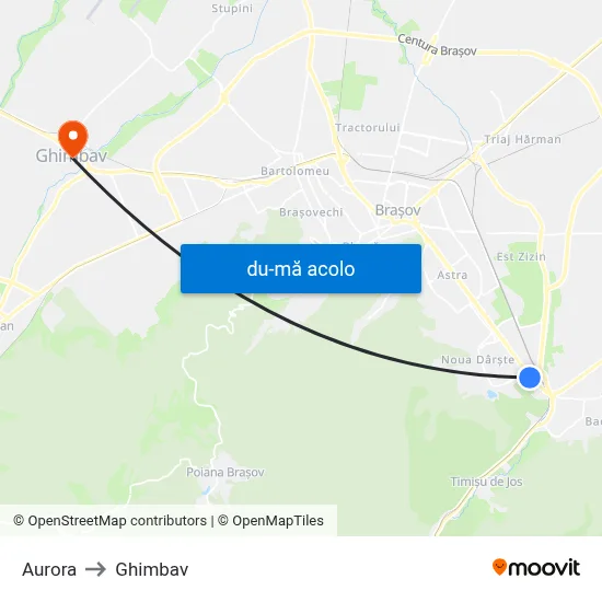 Harta de Aurora către Ghimbav