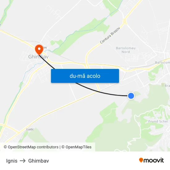 Harta de Ignis către Ghimbav