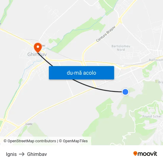 Harta de Ignis către Ghimbav