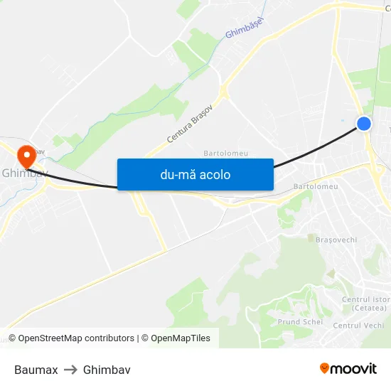 Harta de Baumax către Ghimbav