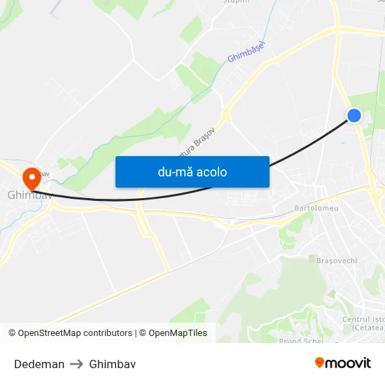 Harta de Dedeman către Ghimbav