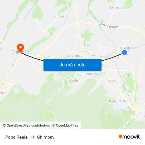 Harta de Papa Reale către Ghimbav