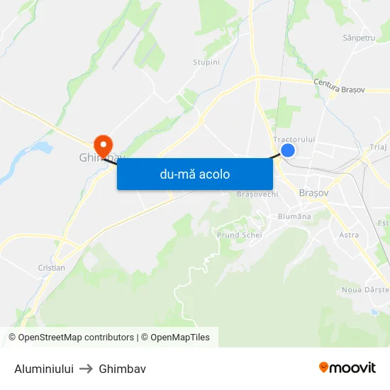 Harta de Aluminiului către Ghimbav