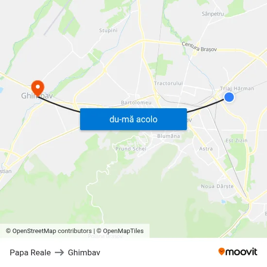 Harta de Papa Reale către Ghimbav