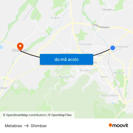 Harta de Metabras către Ghimbav
