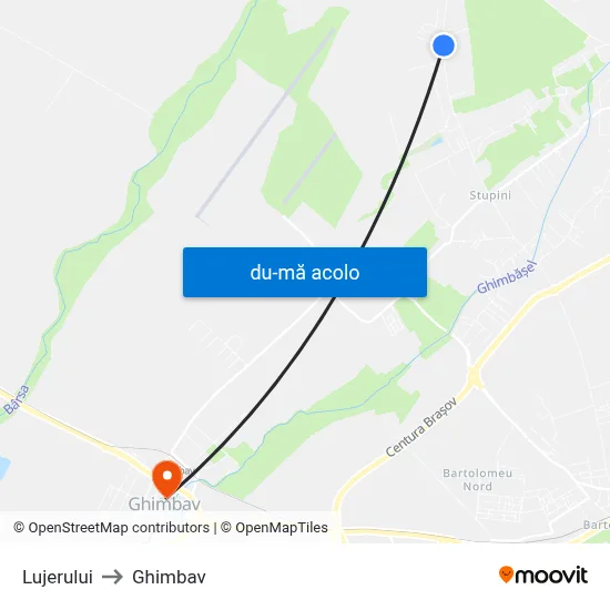 Harta de Lujerului către Ghimbav