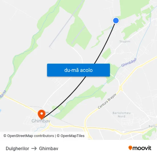 Harta de Dulgherilor către Ghimbav