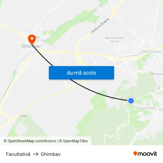Harta de Facultativă către Ghimbav