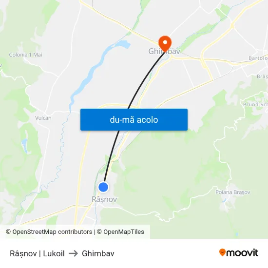 Harta de Râșnov | Lukoil către Ghimbav