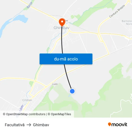 Harta de Facultativă către Ghimbav