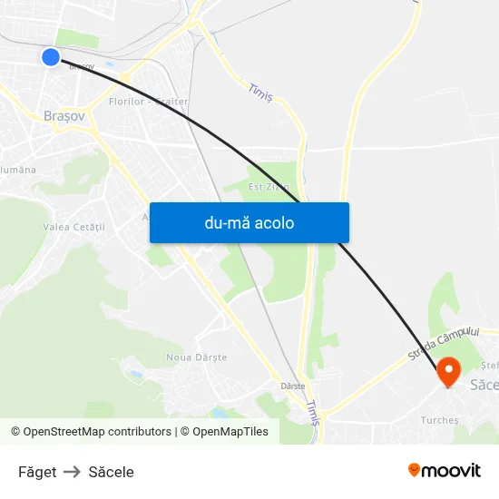 Harta de Făget către Săcele