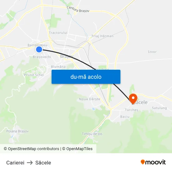 Harta de Carierei către Săcele