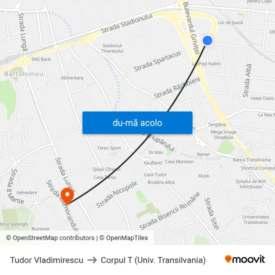 Harta de Tudor Vladimirescu către Corpul T (Univ. Transilvania)