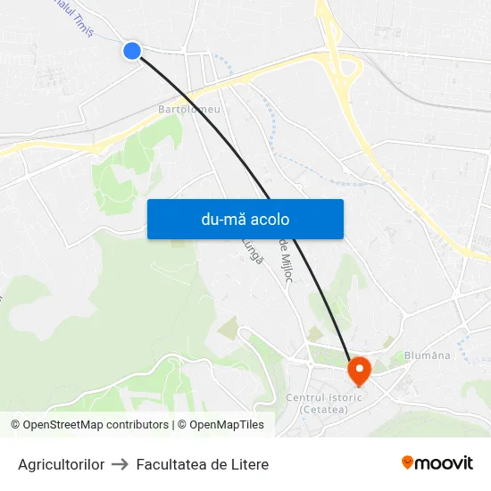 Harta de Agricultorilor către Facultatea de Litere