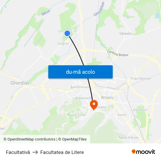 Harta de Facultativă către Facultatea de Litere