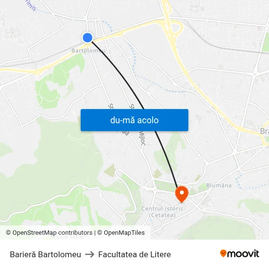 Harta de Barieră Bartolomeu către Facultatea de Litere