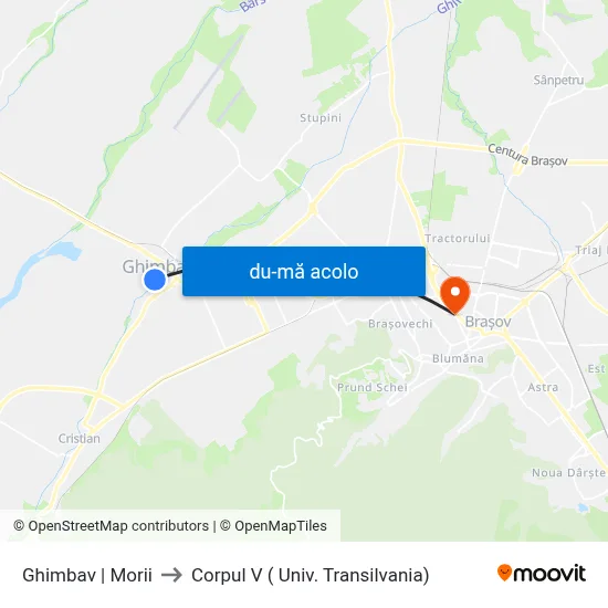 Harta de Ghimbav | Morii către Corpul V ( Univ. Transilvania)