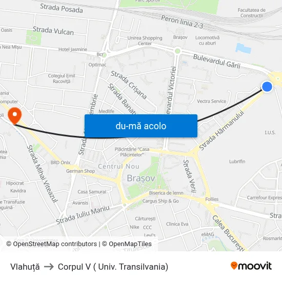 Harta de Vlahuță către Corpul V ( Univ. Transilvania)