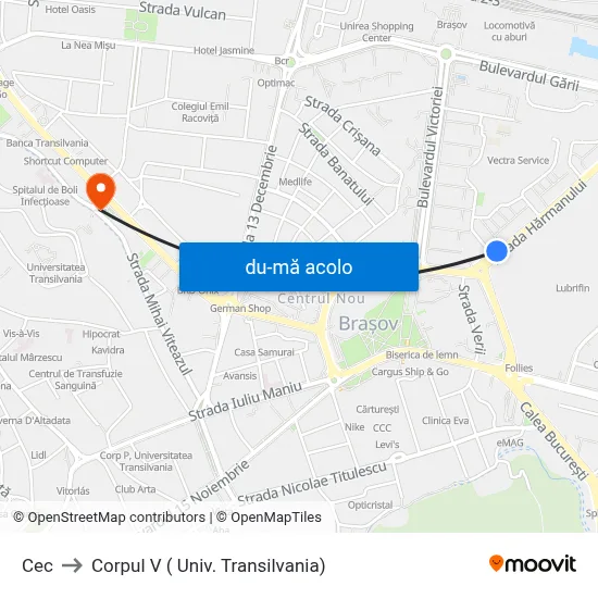 Harta de Cec către Corpul V ( Univ. Transilvania)