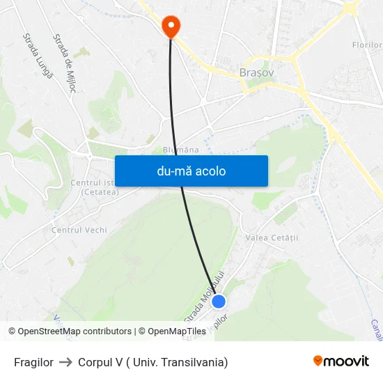 Harta de Fragilor către Corpul V ( Univ. Transilvania)