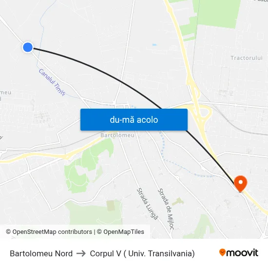 Harta de Bartolomeu Nord către Corpul V ( Univ. Transilvania)