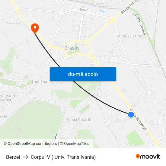 Harta de Berzei către Corpul V ( Univ. Transilvania)