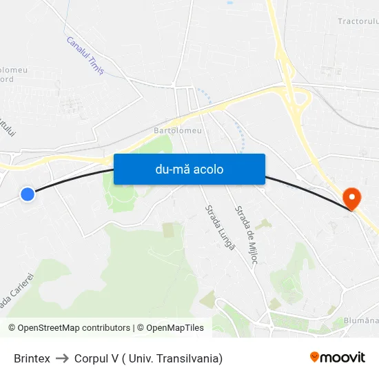 Harta de Brintex către Corpul V ( Univ. Transilvania)