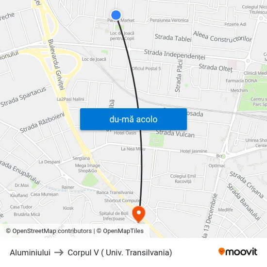Harta de Aluminiului către Corpul V ( Univ. Transilvania)