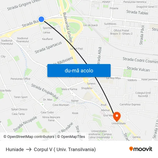 Harta de Huniade către Corpul V ( Univ. Transilvania)