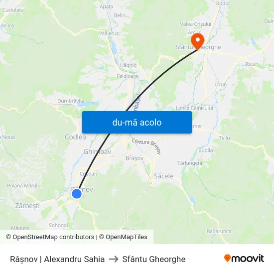 Harta de Râșnov | Alexandru Sahia către Sfântu Gheorghe