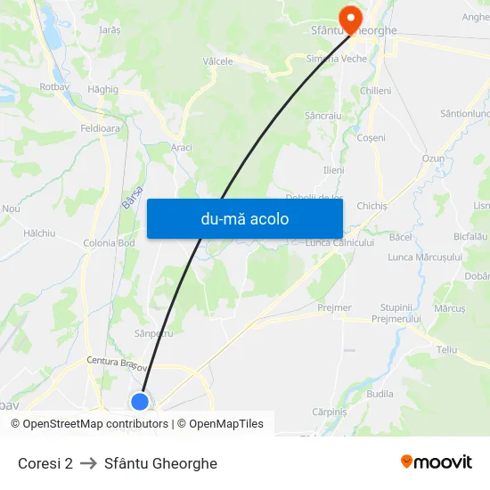 Harta de Coresi 2 către Sfântu Gheorghe