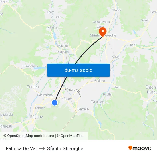 Harta de Fabrica De Var către Sfântu Gheorghe