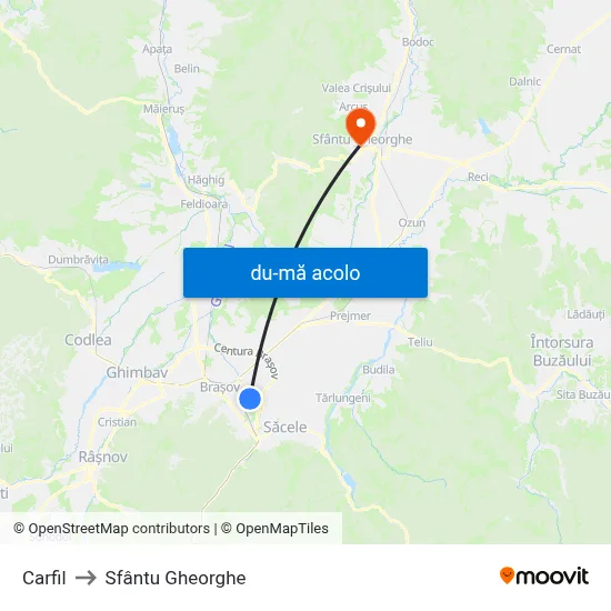Harta de Carfil către Sfântu Gheorghe