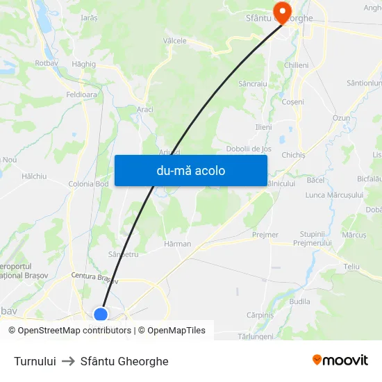 Harta de Turnului către Sfântu Gheorghe