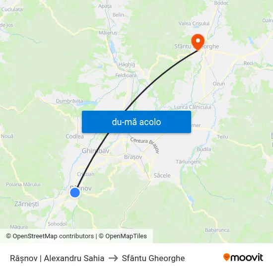 Harta de Râșnov | Alexandru Sahia către Sfântu Gheorghe