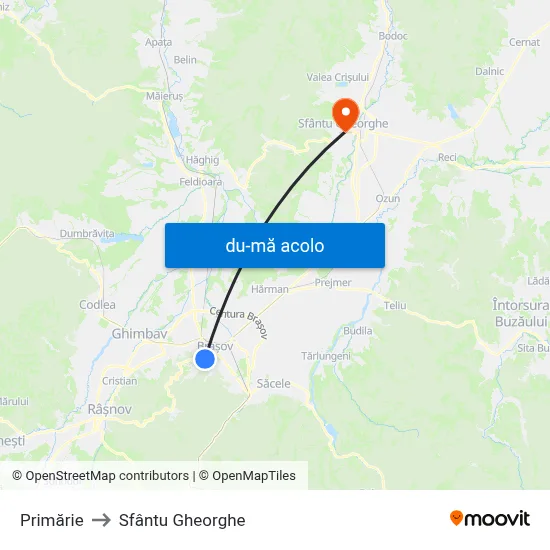 Harta de Primărie către Sfântu Gheorghe
