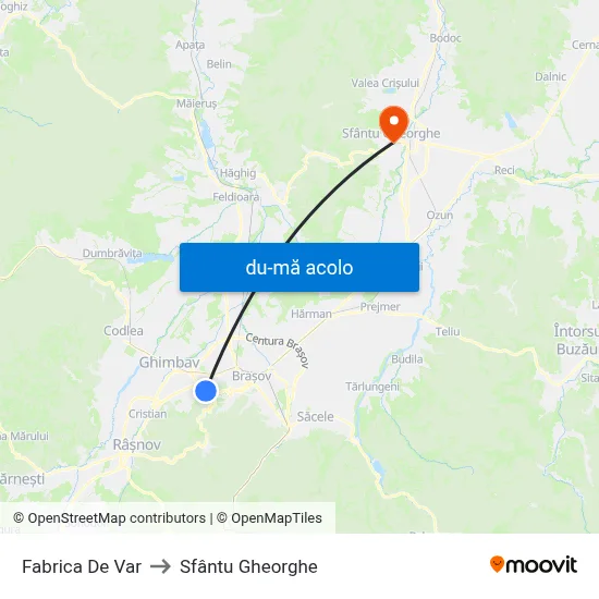 Harta de Fabrica De Var către Sfântu Gheorghe