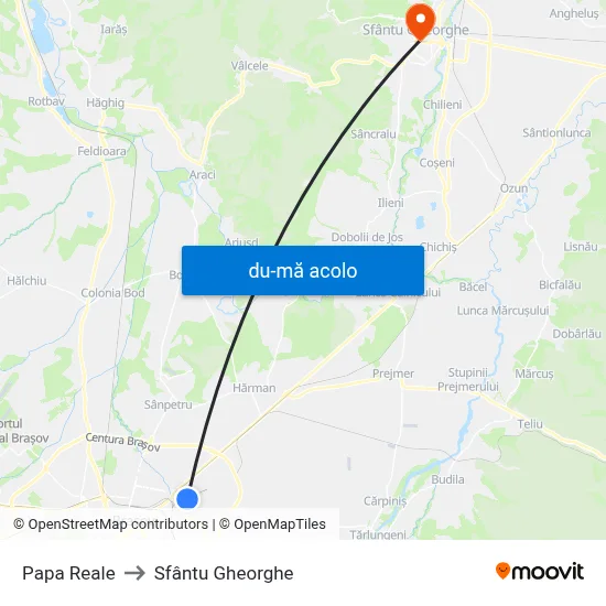 Harta de Papa Reale către Sfântu Gheorghe