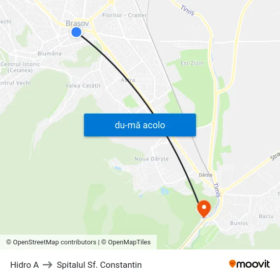 Harta de Hidro A către Spitalul Sf. Constantin