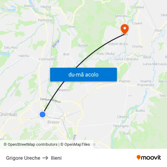 Harta de Grigore Ureche către Ilieni