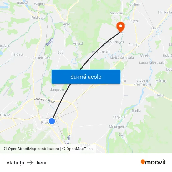 Harta de Vlahuță către Ilieni