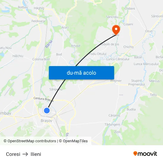 Harta de Coresi către Ilieni