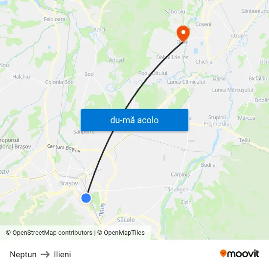 Harta de Neptun către Ilieni