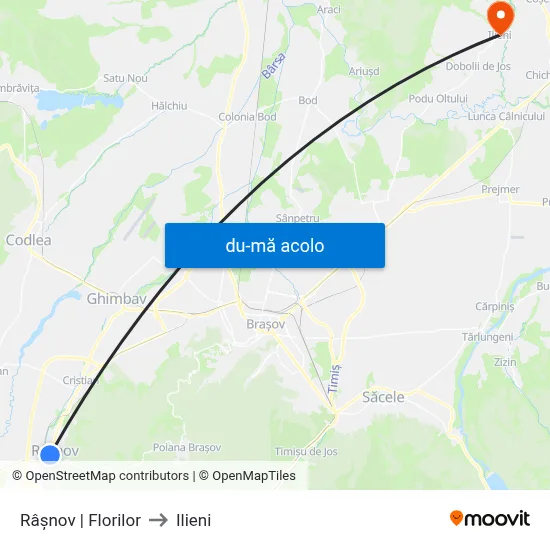 Harta de Râșnov | Florilor către Ilieni