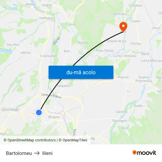 Harta de Bartolomeu către Ilieni