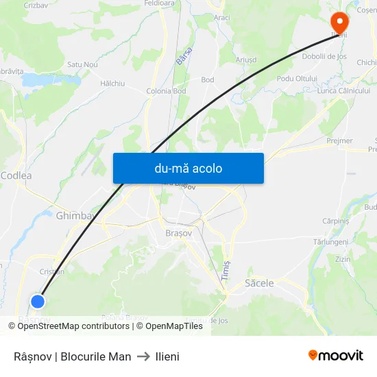 Harta de Râșnov | Blocurile Man către Ilieni