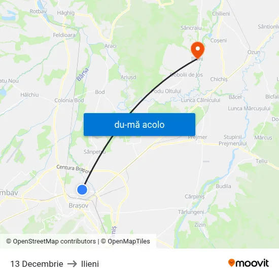 Harta de 13 Decembrie către Ilieni