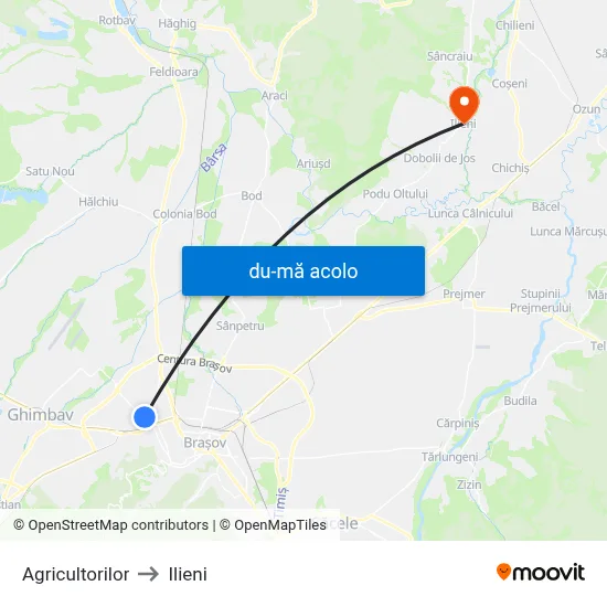 Harta de Agricultorilor către Ilieni